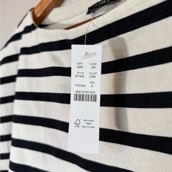 NWT J.Crew Boatneck muscle T-shirt in Carter stripe mariner cotton Small - Picture 10 of 11